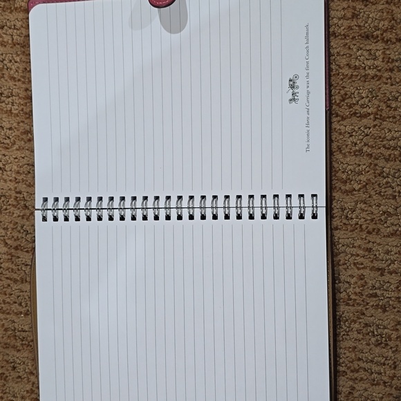 NWOT-Coach Leather Spiral Notebook - Picture 6 of 10